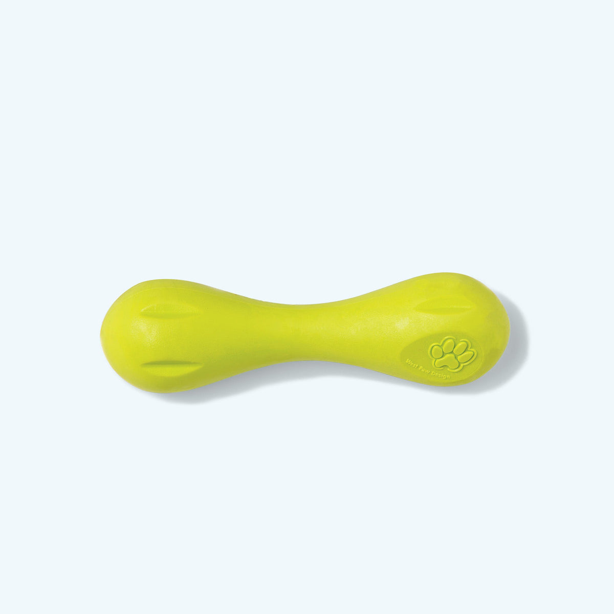 XS Hurley chew bone in granny smith green, side view