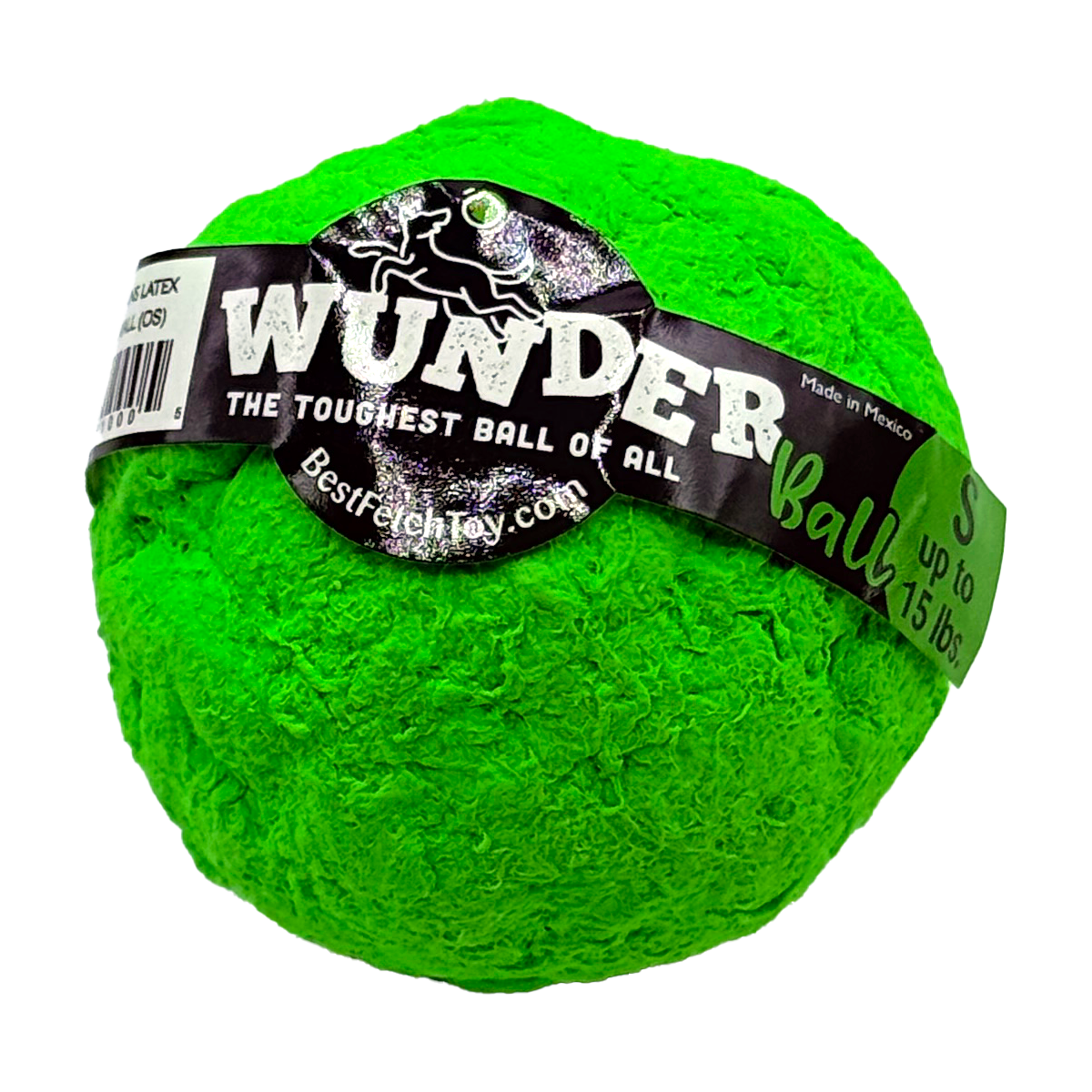 WUNDERball Small in green, with the label band marked S, up to 15 lbs