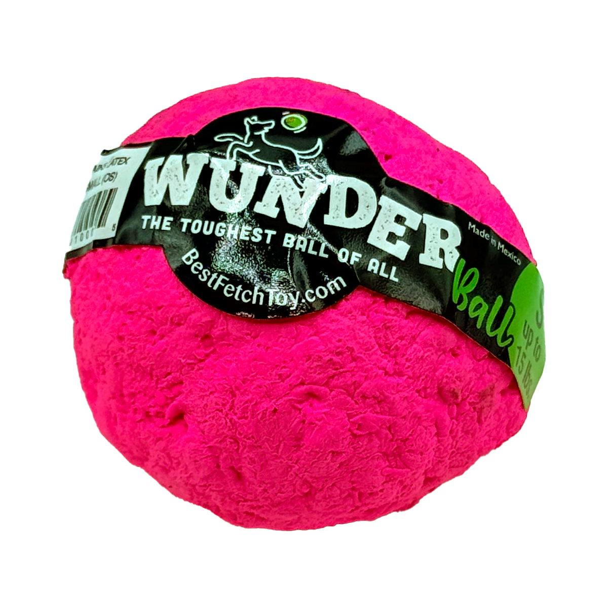 WUNDERball Small in pink, with the label band marked S, up to 15 lbs