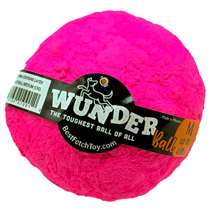 WUNDERball Medium in pink, with the label band marked M, up to 40 lbs