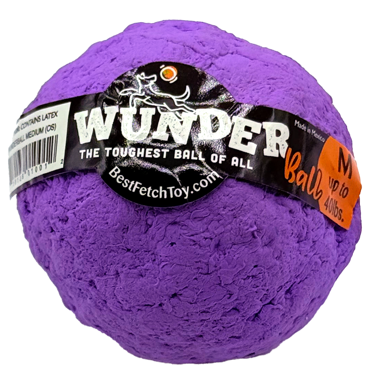 WUNDERball Medium in purple, with the label band marked M, up to 40 lbs