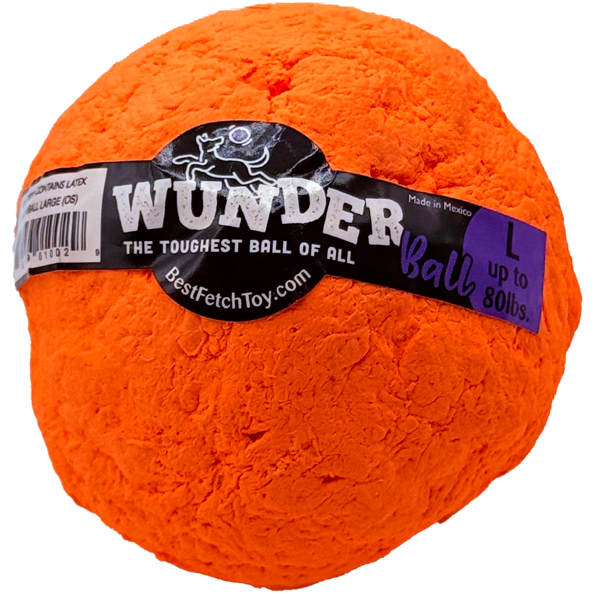 WUNDERball Large in orange, with the label band marked L, up to 80 lbs