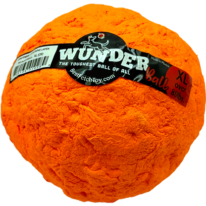 WUNDERball XL in orange, with the label band marked XL, over 80 lbs