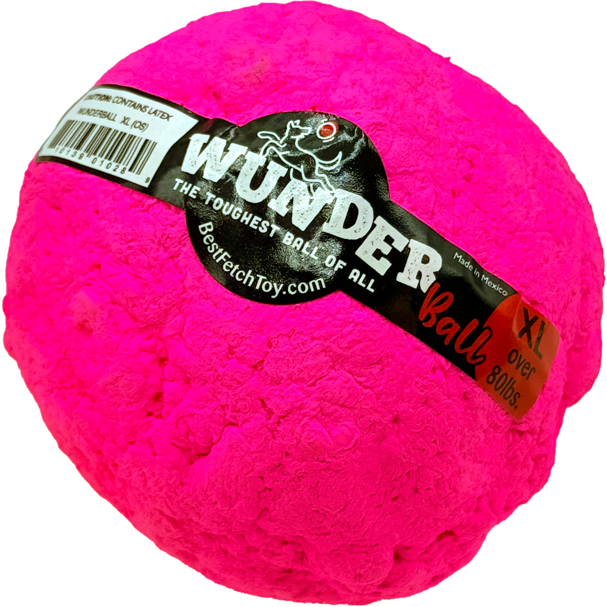 WUNDERball XL in pink, with the label band marked XL, over 80 lbs