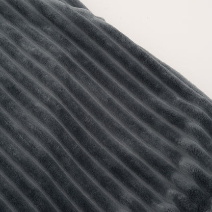 Close-up of the steel blue Scout Blankie's soft wide-wale corduroy texture