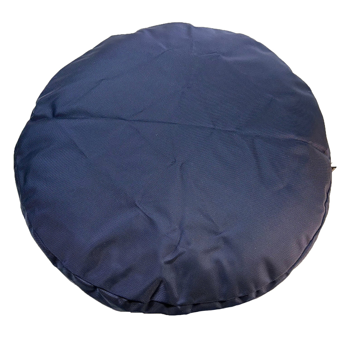 Round Armor round dog bed in midnight navy, top view