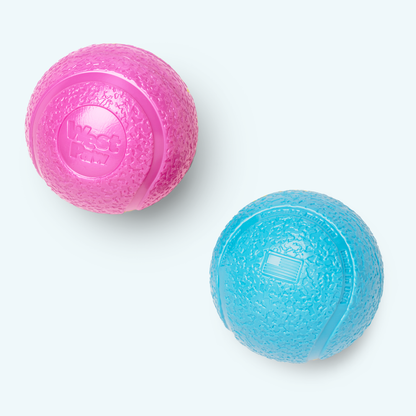 Boundr squishy ball, Small two-pack in hot pink and aqua