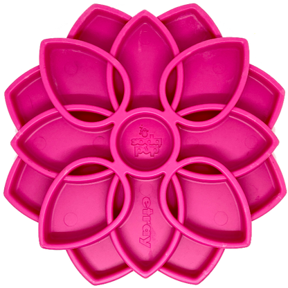 SodaPup Mandala eTray in pink, top view showing the petal pockets and center well