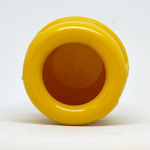 SodaPup Honey Pot Treat Cup in yellow, top-down view into the wide open cup