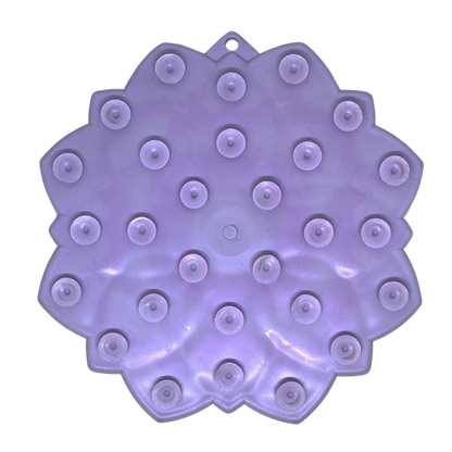 SodaPup Mandala Softie eTray in pastel purple, back view showing rows of suction cups