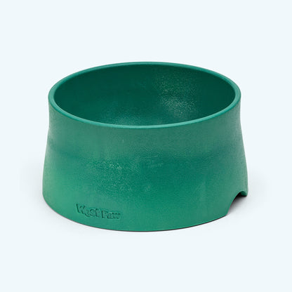 West Paw Non-Slip Bowl in kelp green, side view showing the flared base and embossed logo