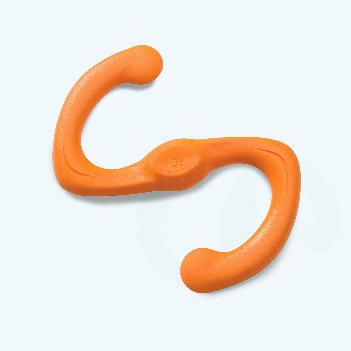 Small Bumi tug toy in tangerine, top view