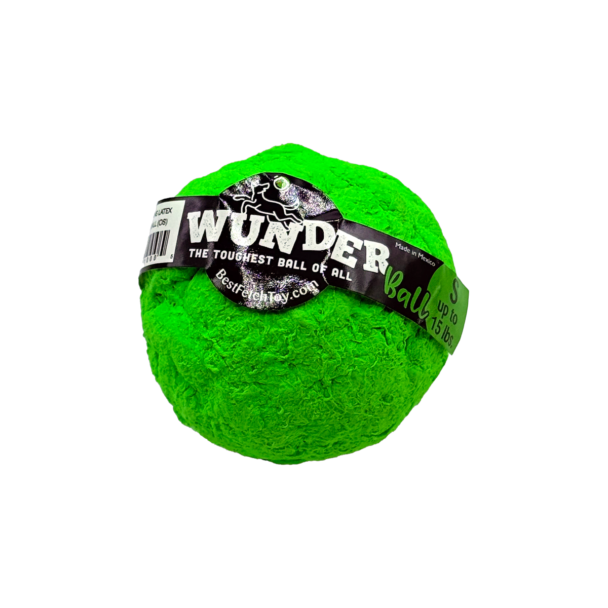 Bright green WUNDERball in Small, shown small on a white background with the green S tab