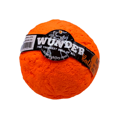 Orange WUNDERball in Medium, shown smaller on a white background with the M size tab on the label