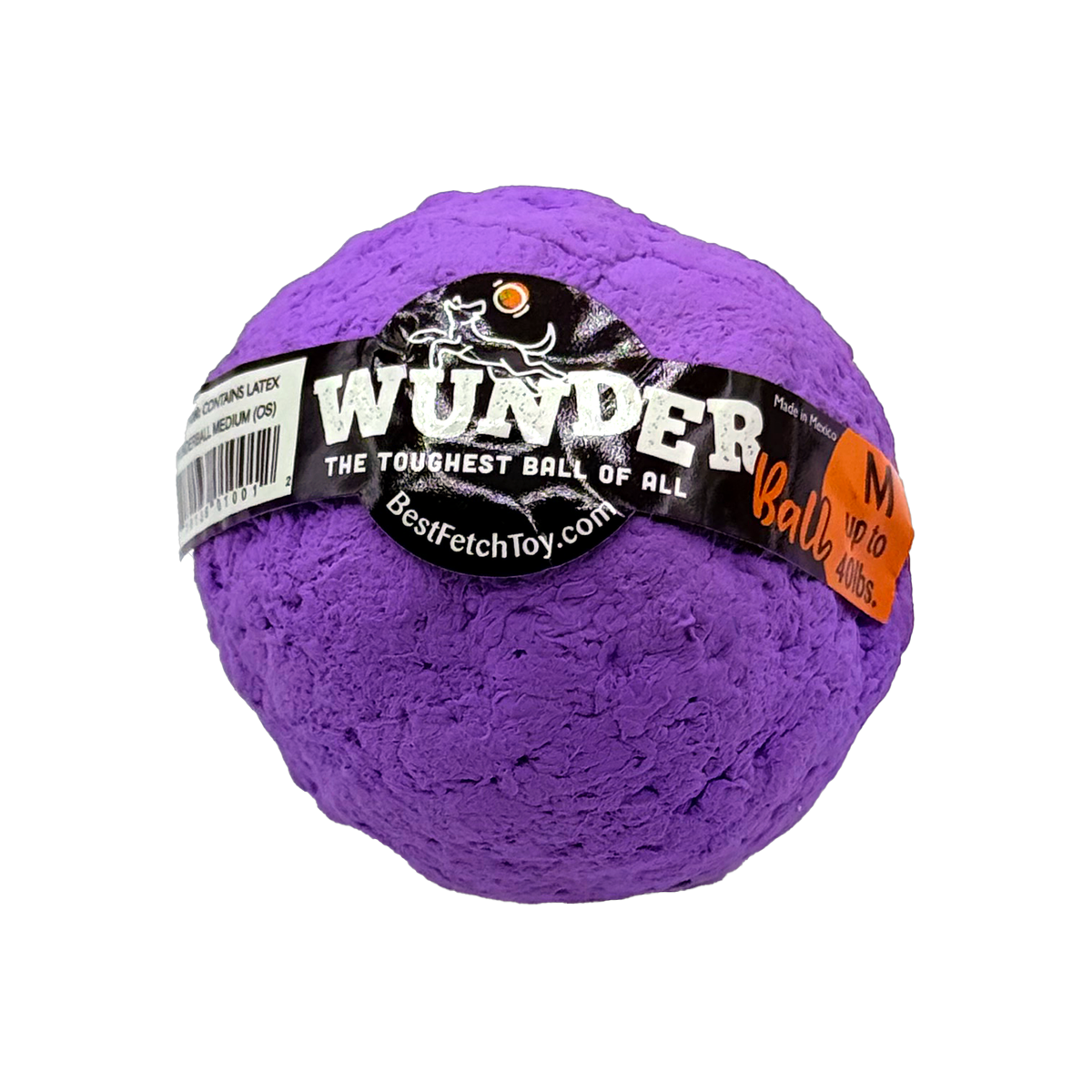 Purple WUNDERball in Medium, shown smaller on a white background with the orange M tab