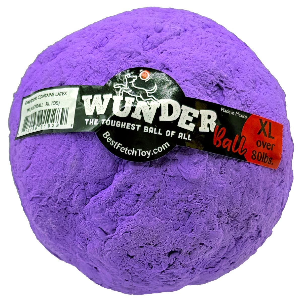 Purple WUNDERball in XL, straight-on view with the red XL size tab at right